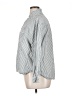 Gap Body Stripes Silver 3/4 Sleeve Button-Down Shirt Size XL - photo 5