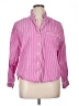Gap Body Stripes Pink Long Sleeve Button-Down Shirt Size XL - photo 1
