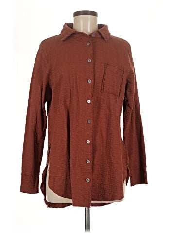 Cut Loose 3/4 Sleeve Button-Down Shirt (view 1)