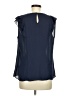 Elle 100% Polyester Blue Sleeveless Blouse Size M - photo 2