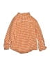 Crewcuts 100% Cotton Checkered-gingham Orange Long Sleeve Button-Down Shirt Size 6 - 7 - photo 2