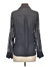 Express 100% Polyester Stripes Gray Long Sleeve Blouse Size XS - photo 2