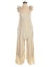 Sancia 100% Rayon Stripes Tan Jumpsuit Size S - photo 1