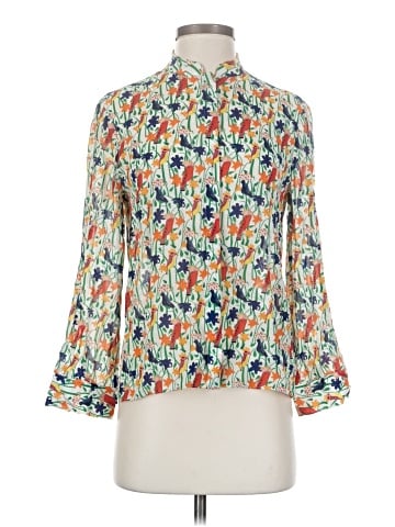 Alice + Olivia 3/4 Sleeve Silk Top (view 1)