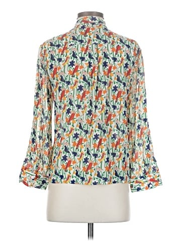 Alice + Olivia 3/4 Sleeve Silk Top (view 2)