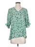 Well Worn 100% Polyester Green 3/4 Sleeve Blouse Size S - photo 1