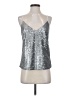 David Lerner 100% Polyester Silver Sleeveless Top Size S - photo 1