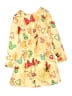 Unbranded 100% Polyester Print Yellow Dress Size 5 - 6 - photo 2