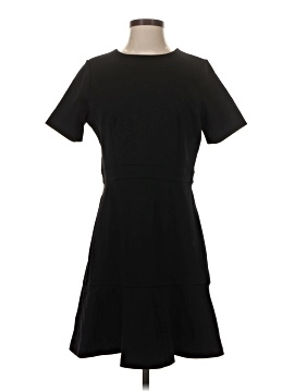 ann taylor little black dress Ann Taylor Black Square Neck Midi Dress
