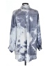 Miss Love 100% Polyester Tie-dye Blue Long Sleeve Blouse Size L - photo 2