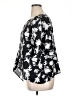 Calligraphie Black Short Sleeve Blouse Size XL - photo 5