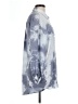 Miss Love 100% Polyester Tie-dye Blue Long Sleeve Blouse Size L - photo 4