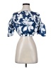A. Peach 100% Polyester Blue 3/4 Sleeve Blouse Size S - photo 1