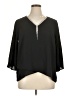 JM Collection 100% Polyester Black 3/4 Sleeve Blouse Size XL (petite) - photo 1