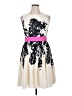 Eliza J 100% Polyester Graphic Ivory Cocktail Dress Size 14 - photo 1