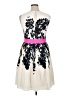 Eliza J 100% Polyester Graphic Ivory Cocktail Dress Size 14 - photo 2