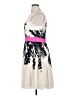 Eliza J 100% Polyester Graphic Ivory Cocktail Dress Size 14 - photo 5