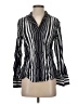 Club Monaco 100% Polyester Stripes Black Long Sleeve Blouse Size 2 - photo 1
