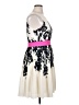 Eliza J 100% Polyester Graphic Ivory Cocktail Dress Size 14 - photo 4
