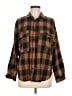 12th Tribe Plaid Brown Long Sleeve Button-Down Shirt One size - photo 1