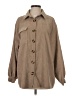 Nasty Gal Inc. 100% Polyester Brown Long Sleeve Button-Down Shirt Size 4 - photo 1
