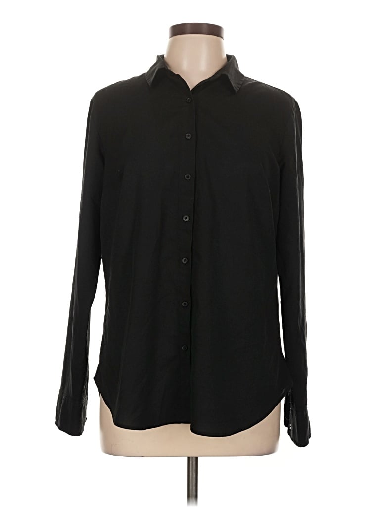 Pre-owned A New Day Long Sleeve Blouse In Black