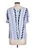 Bar III Blue Short Sleeve Blouse Size L - photo 2