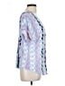Bar III Blue Short Sleeve Blouse Size L - photo 4