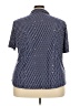 Cathy Daniels Polka Dots Blue Short Sleeve Blouse Size 2X - photo 2