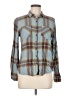 Maurices Plaid Teal Long Sleeve Button-Down Shirt Size M - photo 1