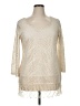 Melissa Paige Ivory 3/4 Sleeve Top Size XL - photo 1