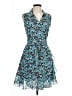 Tulle 100% Polyester Print Blue Cocktail Dress Size L - photo 1