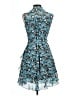 Tulle 100% Polyester Print Blue Cocktail Dress Size L - photo 2