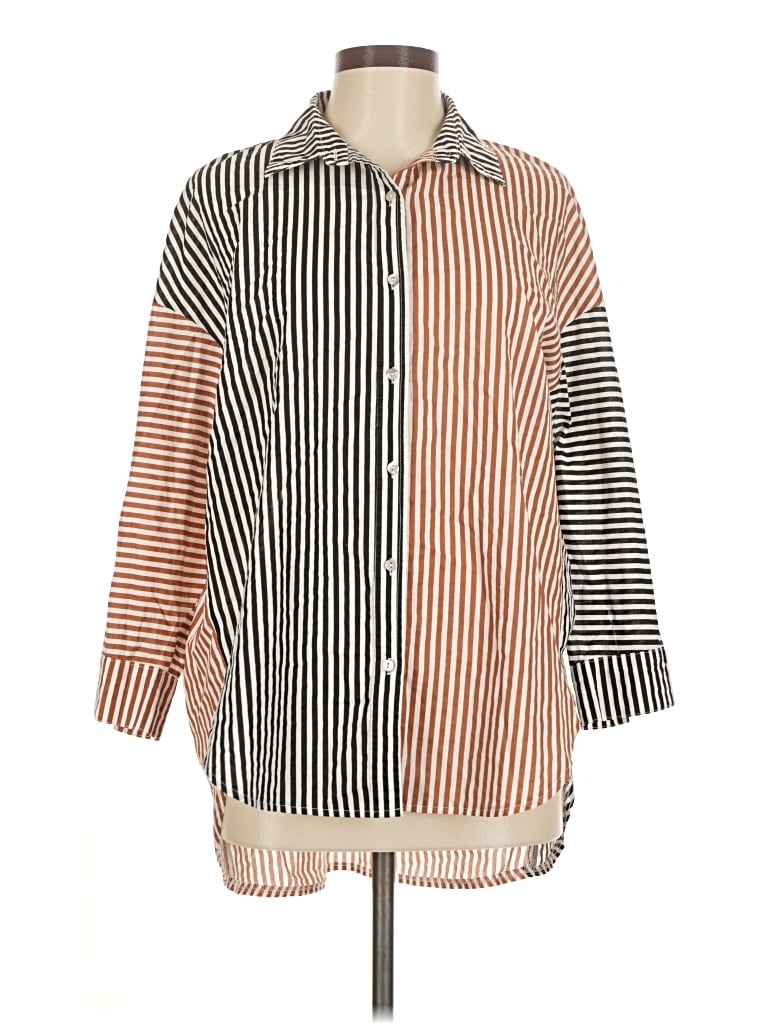 Pre-owned Little Lies 3/4 Sleeve Blouse In Orange