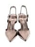 Stuart Weitzman 100% Leather Metallic Silver Gold Heels Size 6 - photo 2