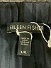 Eileen Fisher Plaid Black Blue Silk Pants Size L - photo 6