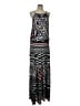 Hale Bob 100% Polyester Graphic Gray Casual Dress Size L - photo 1