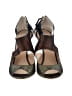 L.K. Bennett 100% Leather Color Block Black Gold Sandals Size EU 37 1/2 - photo 2