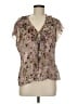 Sunny Leigh 100% Polyester Purple Short Sleeve Blouse Size M - photo 1