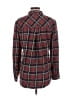 BDG Plaid Burgundy Long Sleeve Button-Down Shirt Size S - photo 2