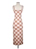Unbranded Checkered-gingham Tan Casual Dress Size S - photo 2