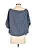 Black Label by Chico's Blue 3/4 Sleeve Blouse Size L (estimated) - photo 2