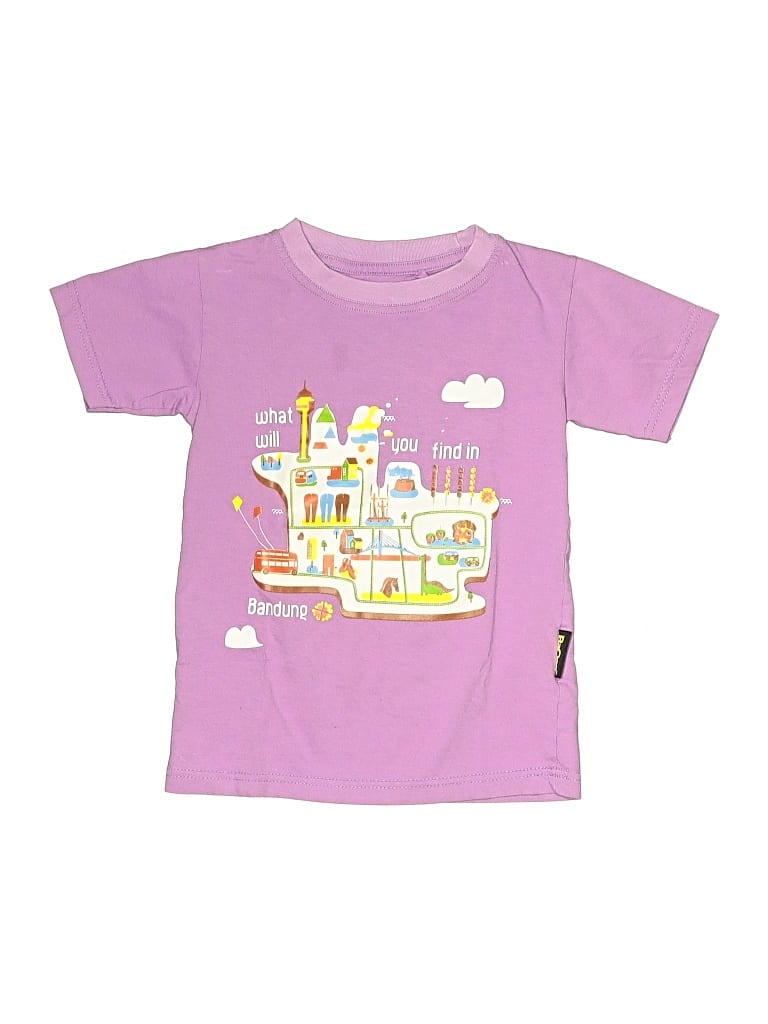 Pre-owned Assorted Brands Kids' Short Sleeve T-shirt In Purple