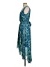 MSK 100% Polyester Paisley Blue Cocktail Dress Size 4 - photo 5