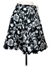 Talbots 100% Cotton Print Black Casual Skirt Size 4 Petite - photo 1
