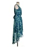 MSK 100% Polyester Paisley Blue Cocktail Dress Size 4 - photo 4