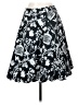 Talbots 100% Cotton Print Black Casual Skirt Size 4 Petite - photo 2