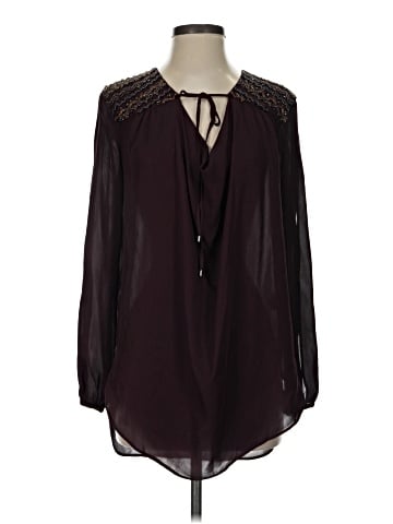 Haute Hippie Long Sleeve Silk Top (view 1)