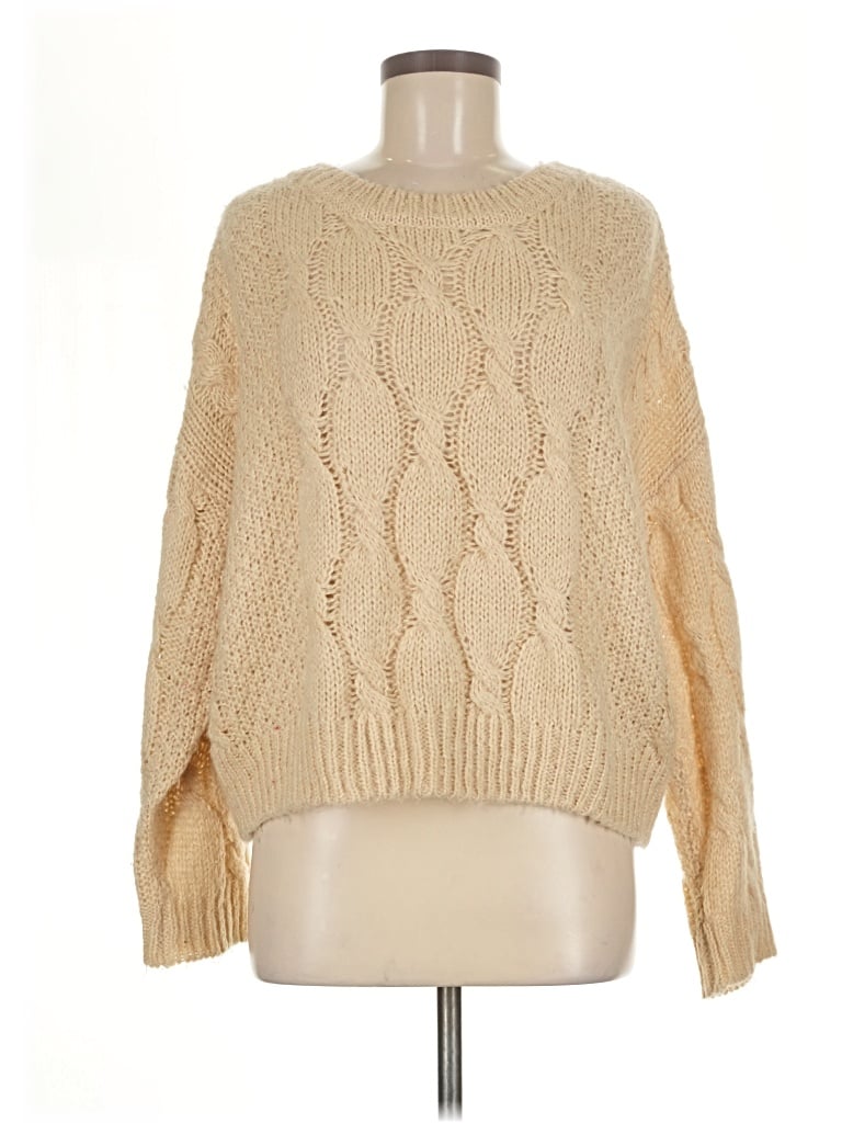 Pre-owned Joa Pullover Sweater In Tan