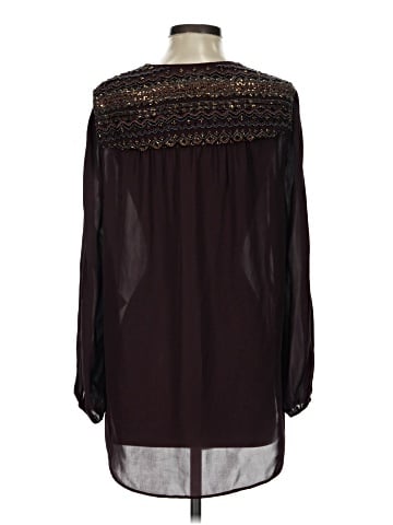 Haute Hippie Long Sleeve Silk Top (view 2)
